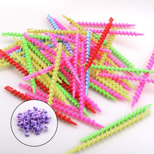 Coobar 35Pcs Plastic Barber Hairdressing Spiral Hair Perm Rod Salon Tool Durable
