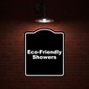 Eco-Friendly Showers BLACK Minimalist Aluminum Composite Sign 8.5 x 10 inches