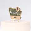 Let The Adventure Begin Baby Shower Cake Topper - Happy Camper Wooden Cake Topper,Natural Adventure Themed Decor,Baby Shower Decorations