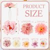 Geyoga 21 Pcs Flower Hair Pins Bride Head Rose Floral Pin Elegant Embellished Bridesmaids Bridal Hair Pins U Shaped Decorative Hair Accessories for Women Girl Wedding Birthday (Pink, Purple)