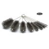 Pipe Cleaning Brush Set Stainless Steel Bristles, Stainless Steel Pipe Brush Steel Bottle Brush 9 Piece Variety Pack for Auto Parts, Bottles, Guns, Tubes, Etc.