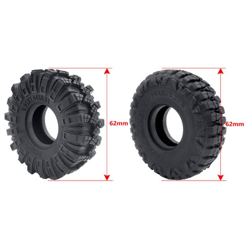 Benedict Harry Monster Truck 1.0 Wheel Rims Tires for Axial AX24 SCX24 FMS FCX24 TRX4M … (B)