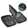 BYOOTIQUE Makeup Brush Bag Organizer Portable Multi Brush Holder Makeup Hand Bag Cosmetic Organizer Detachable Pouch Storage Case for Travel Home, Black