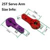 3PCS ShareGoo 25T Aluminum Servo Horns Arms M3 Threads Metal Steering Arm for RC Car Truck Buggy Airplane-Red