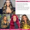 Recomtic Highlight Glueless Wigs Human Hair Pre Plucked Pre Cut Wear and Go 5x5 HD Lace Closure Wigs Honey Blonde Body Wave Lace Front Wigs Human Hair for Women 180% Density 24Inch
