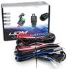 iJDMTOY Universal Fit 4-Output Relay Harness Wire Kit with LED Indicator ON/Off Switch Compatible with Automtive Driving Light, Fog Light, Retrofit, Off-Road Lighting, etc