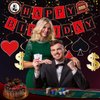 Pre-Strung Casino Party Decorations - 11PCS Casino Theme Happy Birthday Banners Red Black Poker Birthday Party Decorations Casino Hanging Swirl Decor Supplies Casino Games Birthday Party