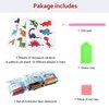Outus 18 Pieces Diamond Stickers Kit for Boys Girls and Adult Beginners, 5D DIY Dinosaurs Painting Stickers Paint by Numbers Kits Handmade Craft