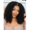 Domiso Max Part 10x7 M-Cap Afro Kinky Curly Glueless Wigs Human Hair Pre Plucked Pre Cut Wear and Go Glueless Wig Curly Wig HD Lace Front Wigs Human Hair 210% Density Pre Bleached Knots 18 Inch