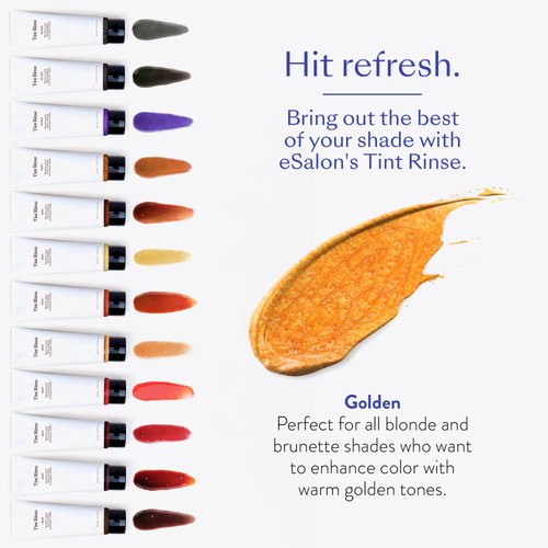 eSalon Color Depositing Hair Color Booster Treatment - Tint Rinse Hair Toner & Enhancer - Professional-Grade Mask - Apply with Shampoo & Conditioner (Golden)