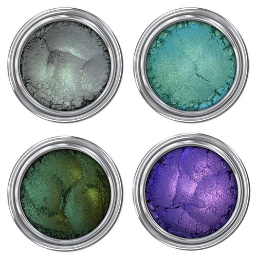 Concrete Minerals Eyeshadow, Silky- Smooth and Highly Pigmented, Longer-Lasting With No Creasing, 100% Vegan and Cruelty Free, Handmade in USA, 8 Grams Loose Mineral Powder (Peacock)