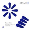 Funyrich Long Coffin Press on Nails Blue Artificial Fake Nails Ballerina Matte Full Cover False Nail for Women and Girls (24 Pcs)