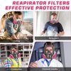 Respirator Cartridge Filter 60926,Filter Replacement for Half/Full Face 6000,7000 and FF-400 mask,Effectively Filter Organic Vapor,Acid Gas,Formaldehyde,Non-Oil and Oil particulates (60926-1 Pair)