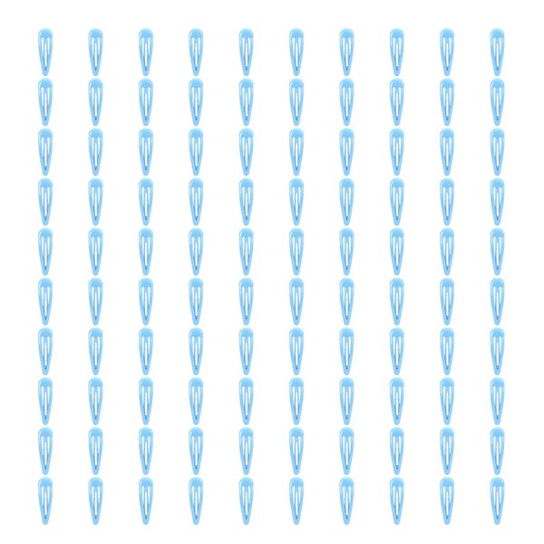 100 Pack 2 Inch Solid Blue Snap Barrettes for Women,Enamel Metal Hair clips for Girls,Kids Teens or Toddlers,No-Slip Hair Accessories
