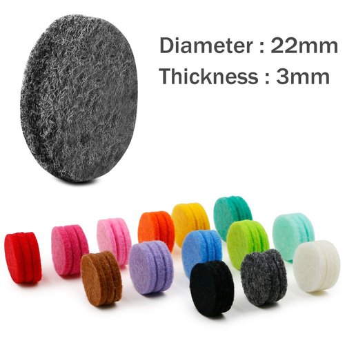 42pcs Replacement Refill Pads(22mm) for Aromatherapy Essential Oil Diffuser Necklace Diffuser Bracelet Car Diffuser Vent Clip with 14 Colors