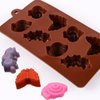 STARUBY Silicone Molds Non-stick Chocolate Candy Mold,Soap Molds,Silicone Baking mold Making Kit, Set of 3 Forest Theme with Different Shapes Animals,Lovely & Fun for Kids