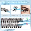 Cluster Lashes 84 Pcs Lash Clusters Eyelash Clusters Individual Lashes DIY Cluster Eyelash Extensions Soft and Thin Band(Gale,D-8-16mix)