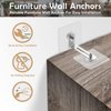 Adhesive Furniture Anchors Wall Anchors, Anti Tip Furniture Anchors No Drill, Anti Tip Furniture Straps Kit for Baby Proofing - Secure Cabinet Bookcase Dresser Shelf Wall, No Screw (10 Pairs)