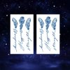Oottati Semi Permanent 2 Weeks Long Last Waterproof Small Cute Temporary Tattoos, 100% Plant-Based Ink Infinity Realistic 2 Sheets Words Quotes Kindness Happiness Feather