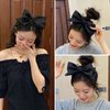AEGYPIUS Knotted Bow Headbands - Wide Turban Headbands with Big Knot, Hair Hoop and Hair Accessories for Women and Girls (Black)