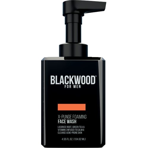 Blackwood For Men X-Punge Foaming Face Wash - Acne Facial Cleanser For Oily to Normal Skin - Deep Cleanse for Exfoliation - Natural Vegan Formula - Paraben Free, Sulfate Free, & Cruelty Free (4.55 oz)