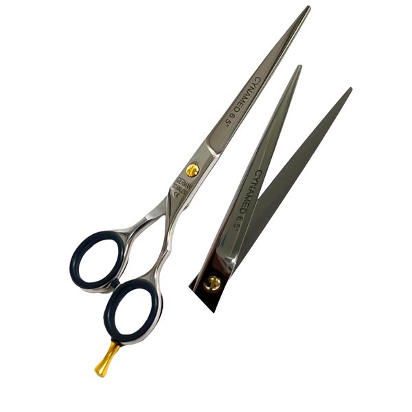 GERMAN NEW PROFESSIONAL BARBER SCISSORS HAIRDRESSING SHEARS WITH POLISHED FINISH SIZE 6.5" (CYNAMED)