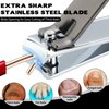 Hgliagtsmat Nail Clipper Set,Premium Stainless Steel Fingernail and Toenail Clipper Cutters Sharp Effortless Nail Clippers Set for Men & Women