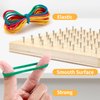 HEELWIRE Wooden Geoboard,Montessori Toy,Graphical Mathematical Education Toy for Kids with Pattern Cards and Rubber Bands to Figures and Shapes, Brain Teaser STEM Toy Geo Board.