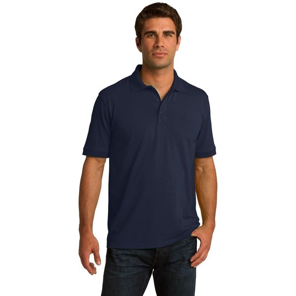 Clothe Co. Men's Big and Tall Polo Shirt, Men's Tall Polo Short Sleeve Performance Cotton Blend, Deep Navy, 4XLT