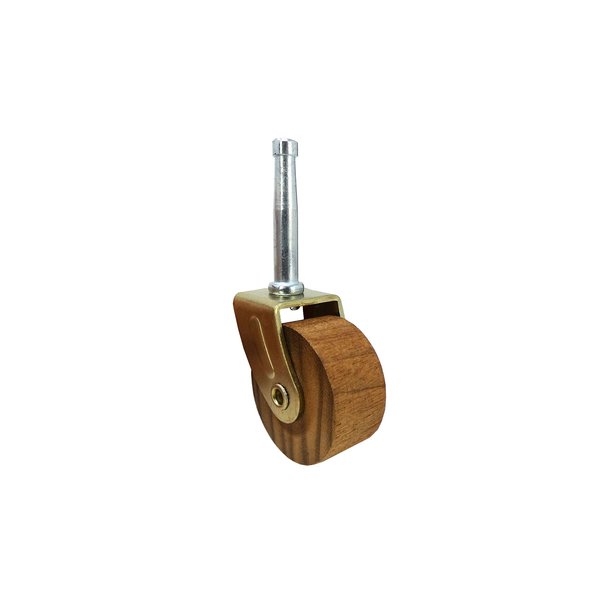 Shepherd Hardware 9051 1-5/8-Inch Designer Stem Casters, Wood Wheel, 5/16-Inch Stem Diameter, Brown, 2-Pack
