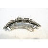 Silver flower shaped crystal hair barrette clip bridal clip bridal barrette