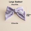 iRIIRIO 3pcs Hair Barrettes With Solid Colors Bows Hair Clips with Bowknot for French Hair Style for Girls Women (black/green/purple)