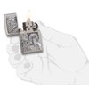 Zippo Patriotic Eagle Brushed Chrome Emblem Pocket Lighter