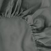 Ghooss Full Size Fitted Sheet Soft,Single Fitted Deep Pocket Sheet,Wrinkle,Fade and Stain Resistant,1 Pack,Dark Gray