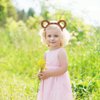 Bear Ears Headbands, Yellow Brown Red Bear Ears, Colorful Bear Ears Headband Bear Costume Accessories Bear Ears Costume Mouse Ears for Halloween Cosplay Christmas Face Wash (3 Pack)