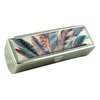 Houder Designer Lipstick Case with Mirror for Purse - Decorative Lipstick Holder with Gift Box - Velvet Lined - Protect Your Lipsticks in Style (Feathers)