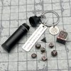 Haxtec Mini Dice Set Tiny Small Metal DND Dice Set Copper with Portable Keychain Dice Case Dungeons Master Gifts Metal Dice Set for Keychain DND Gift for DM