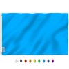 Anley Fly Breeze 3x5 Foot Solid Light Blue Flag - Vivid Color and Fade Proof - Canvas Header and Double Stitched - Plain Light Blue Flags Polyester with Brass Grommets 3 X 5 Ft