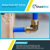 SharkBite 1/2 Inch 90 Degree Elbow, Pack of 10, Push to Connect Brass Plumbing Fitting, PEX Pipe, Copper, CPVC, PE-RT, HDPE, U248LFCP