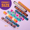 JOYIN 120 PCS Halloween Slap Bracelets Party Favors for Kids - 24 Designs Bracelets for Halloween Decorations, Halloween Treat Bag Stuffers, Non-candy Gift