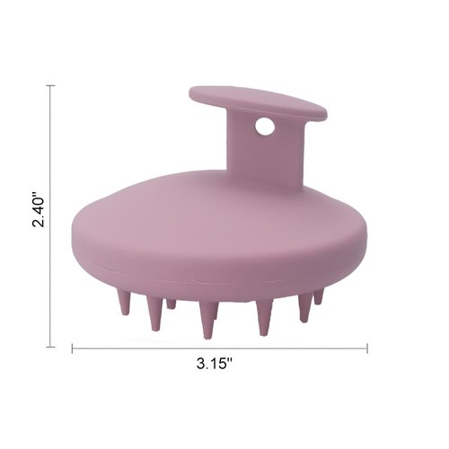 KOENWEENI Silicone Scalp Massager Shampoo Brush Scrubber with Soft Bristles Exfoliator for Shower Dandruff Removal Wet Dry Hair Growth and Care Pink