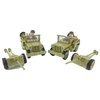 General Jim's Military Brick Building Set - WW2 American Army Willy’s Jeep & Artillery Building Blocks Tow Set for World War 2 Brick Building Enthusiasts Including Teens and Adults