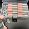 KaiLeQi 3.5ML Mini Lip Gloss Tubes Empty With Wand Pink Diy Lipgloss Making Kit for Small Businesses Refillable Lip Gloss Containers Set for Girls（20pcs in One Box）