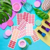 DANNEASY 12 Sheets Nail Polish Stickers Full Nail Wraps for Women Solid Color Fingernails Wraps Self Adhesive Nail Polish Strips Gel Nail Strips with Nail File, Cuticle Stick - Pink