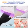spacepower 4 Pcs (2 Pair) UV Gloves for Nails: UPF 50+ Anti UV Gloves for Gel Nail Lamp, Protection Gloves for Manicures Skin Care (Black Pink)