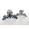 Generic Medium silver metal flower leaf crystal hair claw clip bridal clip medium/fine (Primary color: Blue)