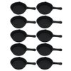 SEWACC 10pcs Miniatures Frying Pans Plastic Miniature Skillet Simulation Cooking Pan Models Mini Dollhouse Kitchen Cookware Dollhouse Accessories