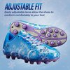 Frost Firm Ground Soccer Cleats for Kids - Lightweight & Durable Youth Soccer Cleats with Adjustable Laces for Custom Fit - Kids Soccer Shoes with Padded Heel and Collar Lining for Added Comfort