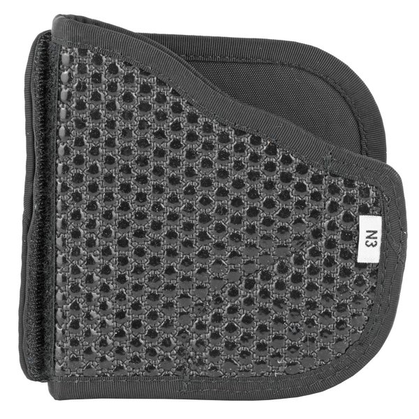 DeSantis Superfly Gun Holster, Sticky Rubberized Fabric, Fits Ruger LCRx, SP101 2”, Colt Detective Special 2”, Cobra 2” Reversible and Removable Outer Flap, Unisex Pocket Holster, Ambidextrous, Black