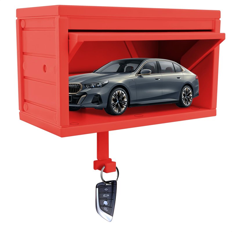 Key Holder for Wall, Car Garage Key Holder with Opening Door, Lock ...